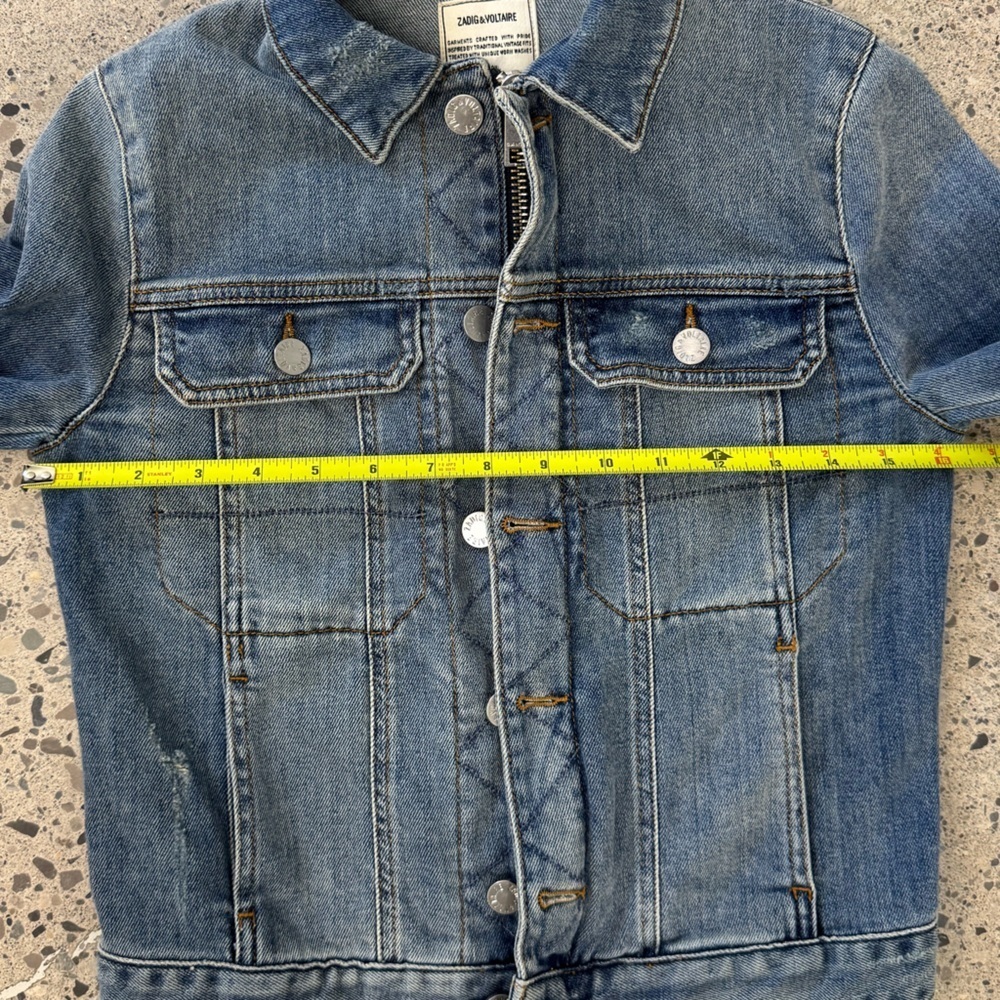 Zadig & Voltaire Kioky Denim Jean Jacket - Size XS - EUC - Medium Blue Wash - Picture 7 of 10